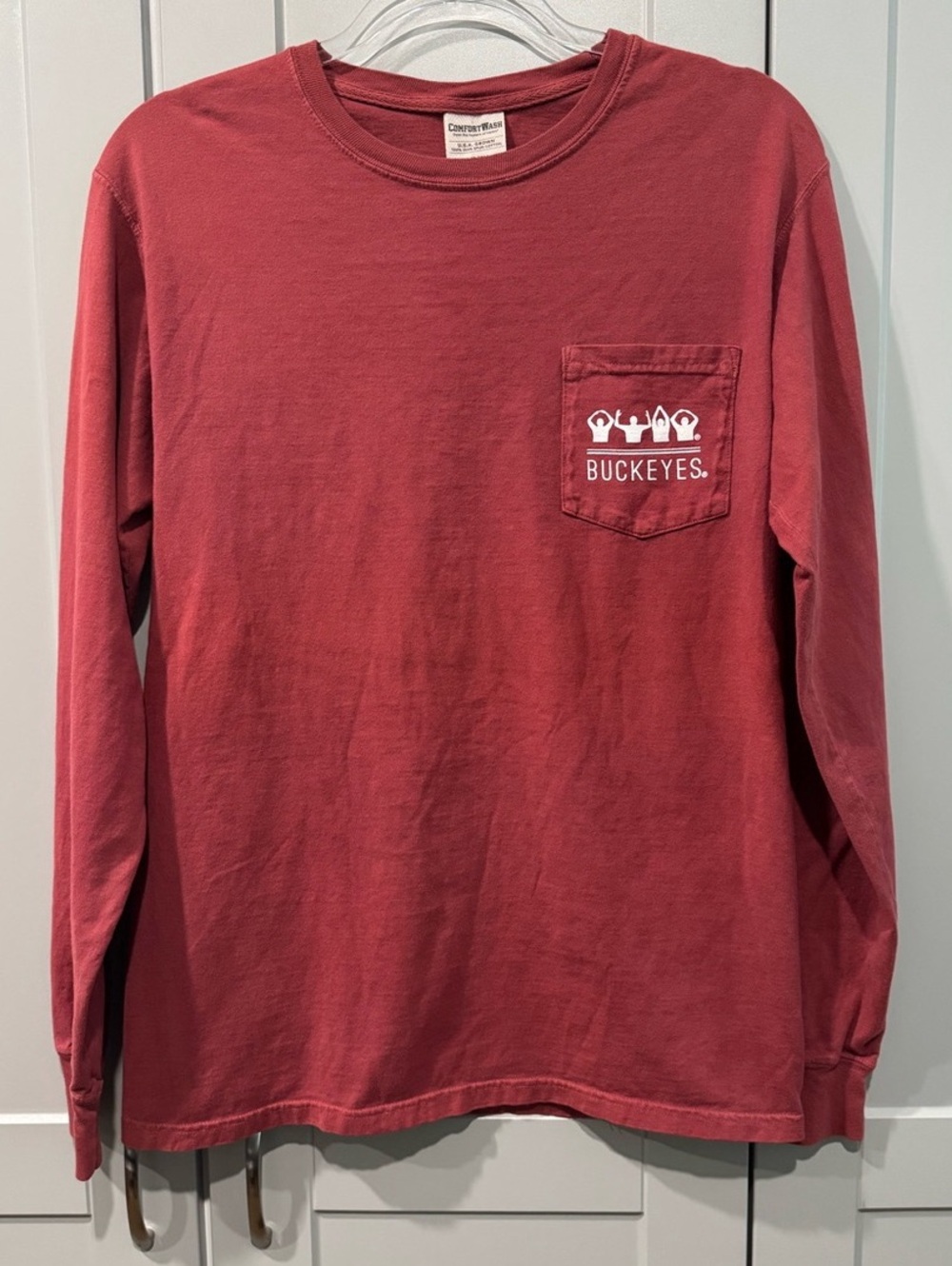 Comfort Colors Ohio State Buckeyes Long Sleeve Red Size Small